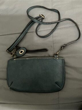 Classic Dark Green Crossbody Shoulder Bag - Women's Everyday Purse